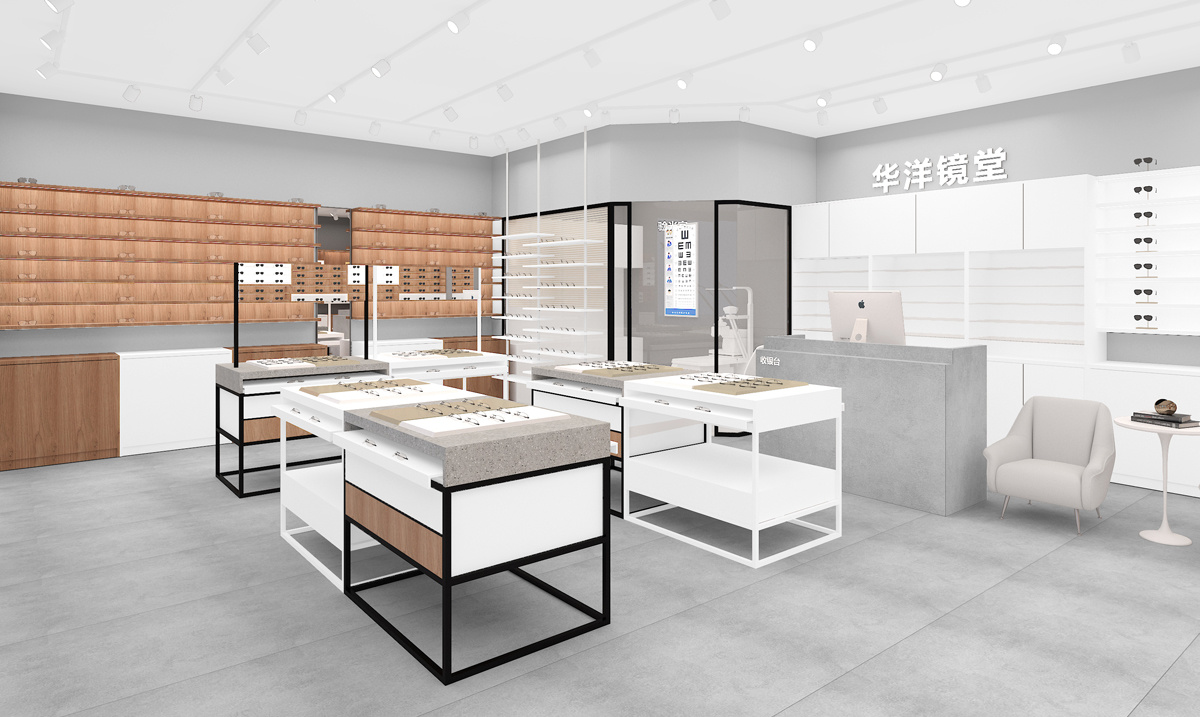 Mix Material Optical Island | Split Modular Eyewear Display Table – Sunzen