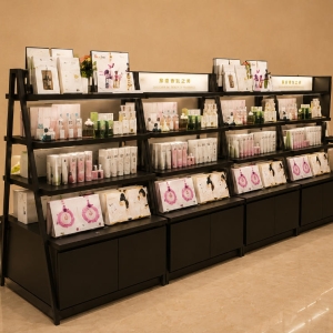 Black Metal Cosmetic Rack | Multi-Layer Beauty Storage Stand - Sunzen 2 Black Metal Cosmetic Rack | Multi-Layer Beauty Storage Stand - Sunzen