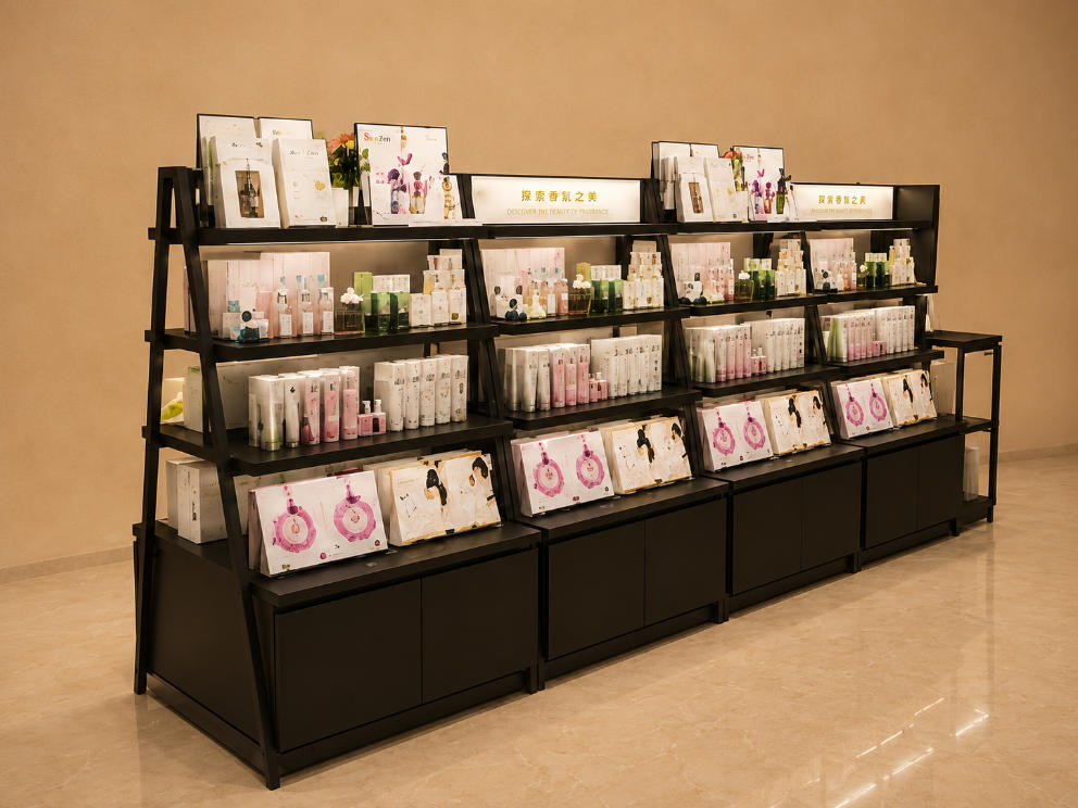 Black Metal Cosmetic Rack | Multi-Layer Beauty Storage Stand - Sunzen