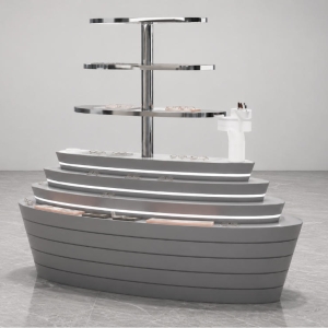 Curved Tier Eyewear Island | Central Metal Optical Display Tower - Sunzen 2 Curved Tier Eyewear Island | Central Metal Optical Display Tower - Sunzen