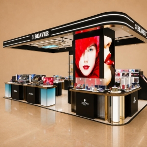 Mall Cosmetic Kiosk | Full Roof LED Billboard Beauty Booth - Sunzen