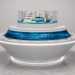 Round Tier Optical Island | Central Glass Dome Eyewear Showcase - Sunzen