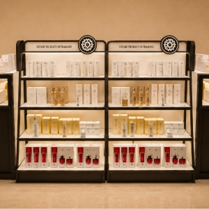 Symmetric Dual Beauty Rack | Backlit Skincare Display Stand - Sunzen
