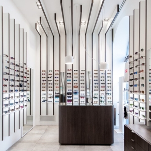 Slat Wall Eyewear Rack | Vertical Partition Optical Display Wall - Sunzen
