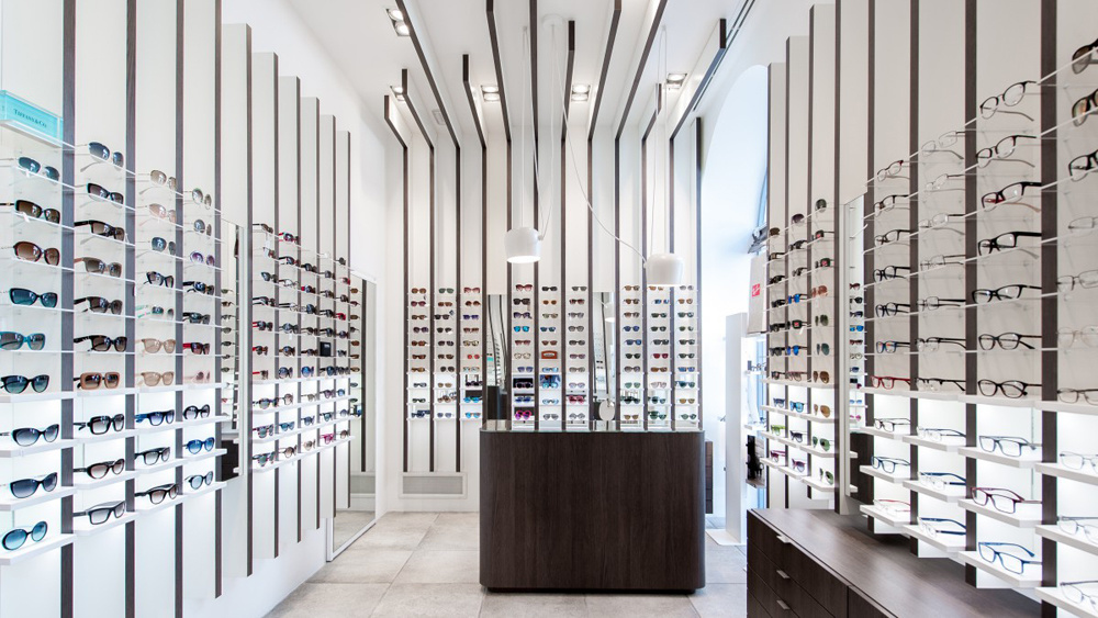 Slat Wall Eyewear Rack | Vertical Partition Optical Display Wall - Sunzen