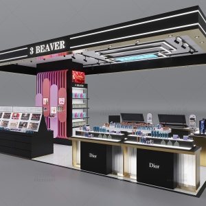 Mall Cosmetic Kiosk | Full Roof LED Billboard Beauty Booth – Sunzen