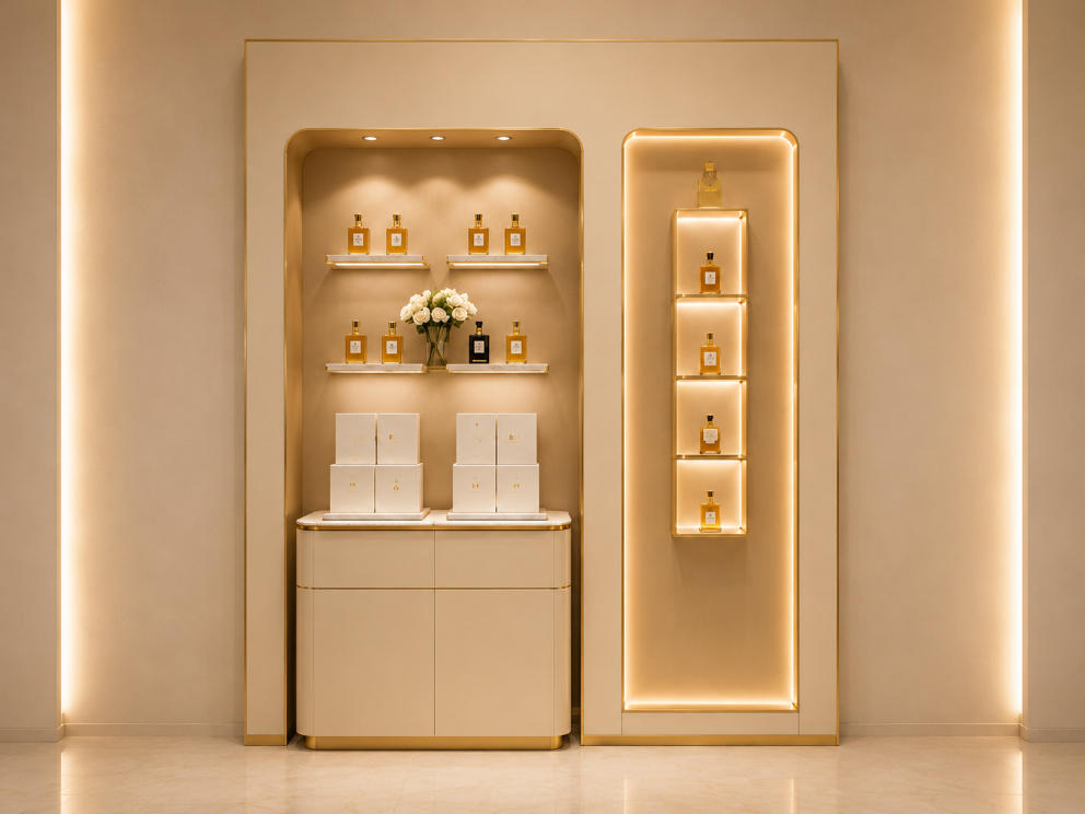 Dual Asymmetrical Scent Wall | Layered Perfume Niche - Sunzen 1 Dual Asymmetrical Scent Wall | Layered Perfume Niche - Sunzen