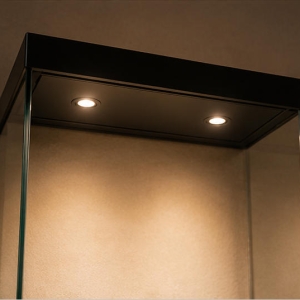 Recessed Single-Artifact Museum Display Case | Vertical Showcase 4 Integrated lighting effect and artifact display arrangement