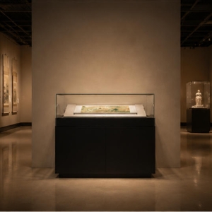Low-Profile Freestanding Horizontal Artifact Display Case | Museum Showcase 3 Low-profile freestanding display case in museum setting