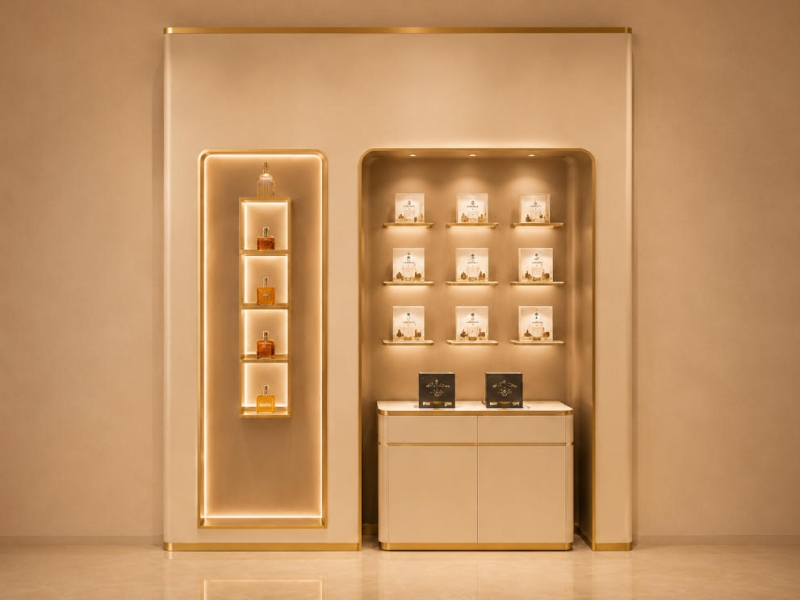Luxury Perfume Wall Cabinet | Backlit Scent Showcase - Sunzen