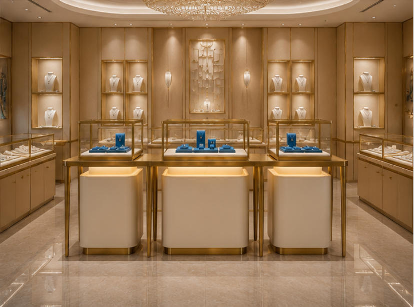 Luxury jewelry store modular showcase display