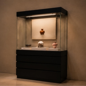 Multi-Tier Pedestal Artifact Display Cabinet | Museum Showcase 6 Multi-tier pedestal artifact display cabinet different angle view