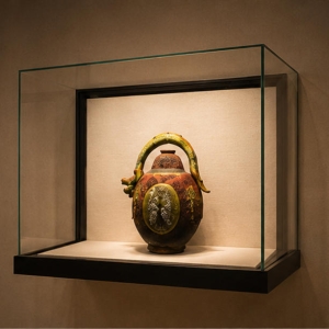 Square Wall-Mounted Artifact Display Niche | Museum Showcase 6 Square wall-mounted artifact display niche different angle view