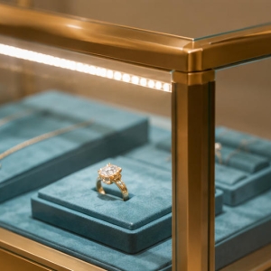 Asymmetric Mixed-Height Jewelry Display Console | Tower + Case Set 5 Asymmetric Mixed-Height Jewelry Display Console | Tower + Case Set