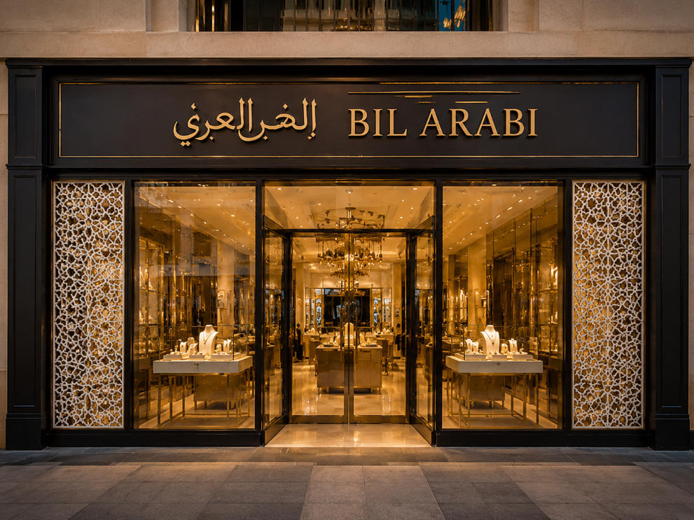 Arab Metal Jewel Case – Custom Middle East Boutique Fixtures for Bil Arabi Dubai