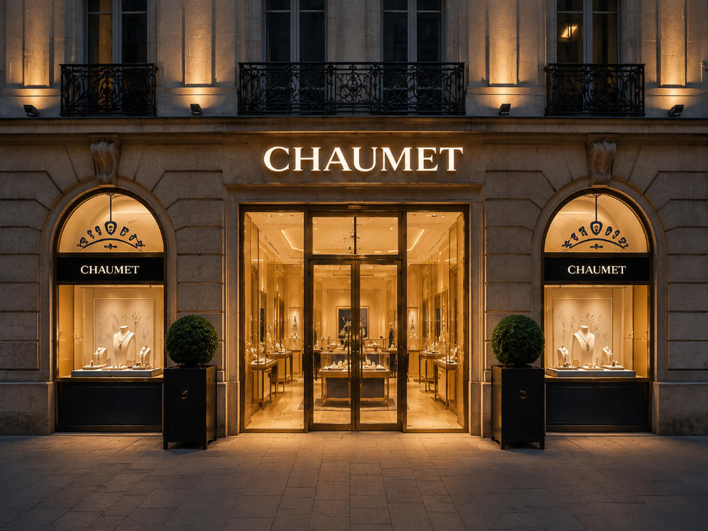 Brass Velvet Bridal Case – Palace Style Fixtures for Paris Chaumet Flagship