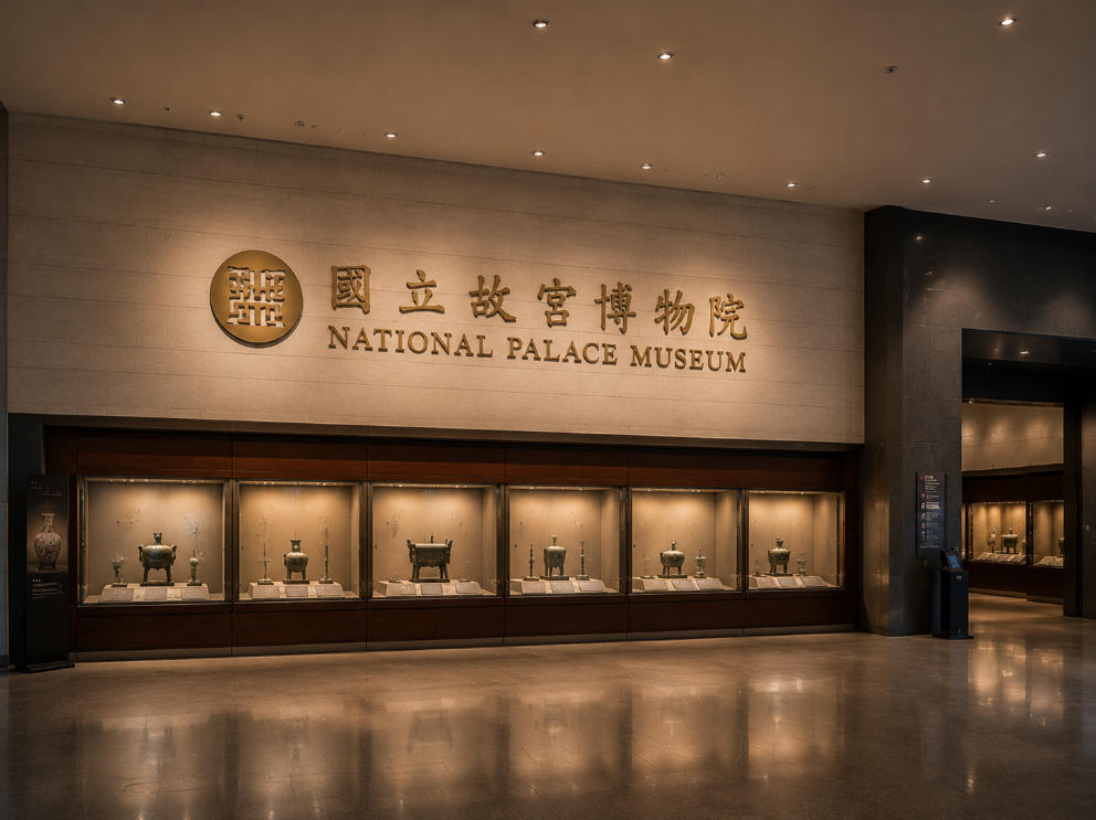 Chinese Artifact Vitrine | National Palace Museum Display Case