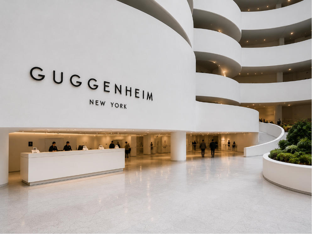 Contemporary Art Museum Showcase | Guggenheim NYC Minimal Gallery Cabinets