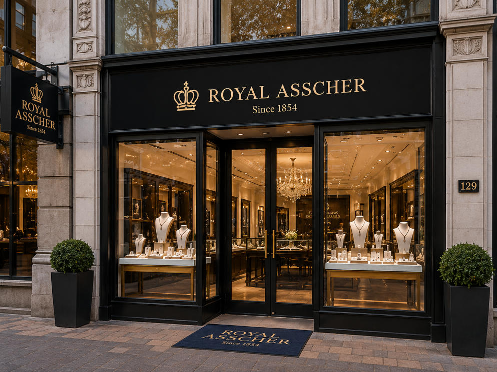 Dark Timber Diamond Vitrines | Royal Asscher Amsterdam Diamond Flagship