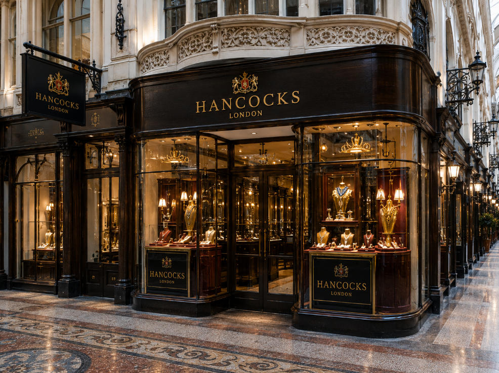 Dark Wood Antique Cases | Hancocks London Vintage Jewellery Gallery