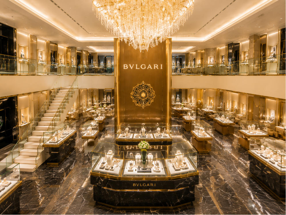 Luxury Jewelry Display Case | Bulgari Tokyo Ginza Flagship Showcase