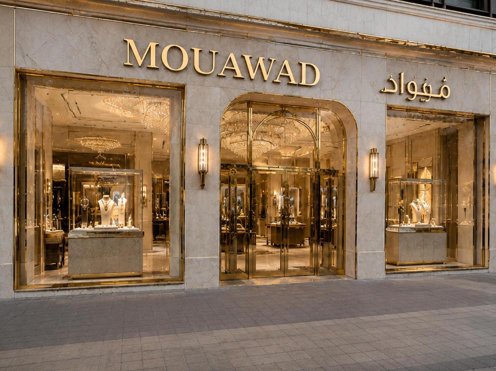 Marble Royal Case – Luxury Palace Fixtures for Mouawad Dubai Flagship