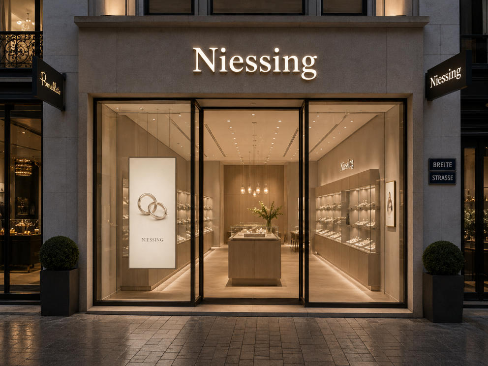 Matte Metal Wedding Cases | Niessing Cologne Bauhaus Minimal Boutique