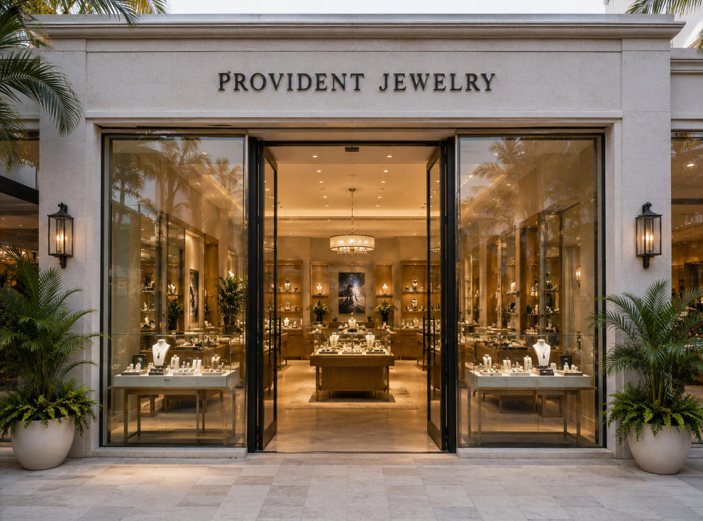 Natural Stone Cabinets | Provident Jewelry Palm Beach Resort Boutique