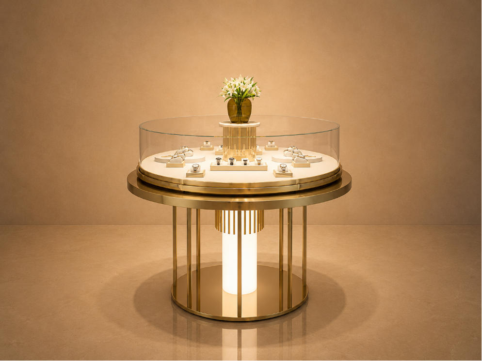 Silver Watch Unit | Arched Glass Split Base Display Stand - Sunzen 1 Silver Watch Unit | Arched Glass Split Base Display Stand - Sunzen