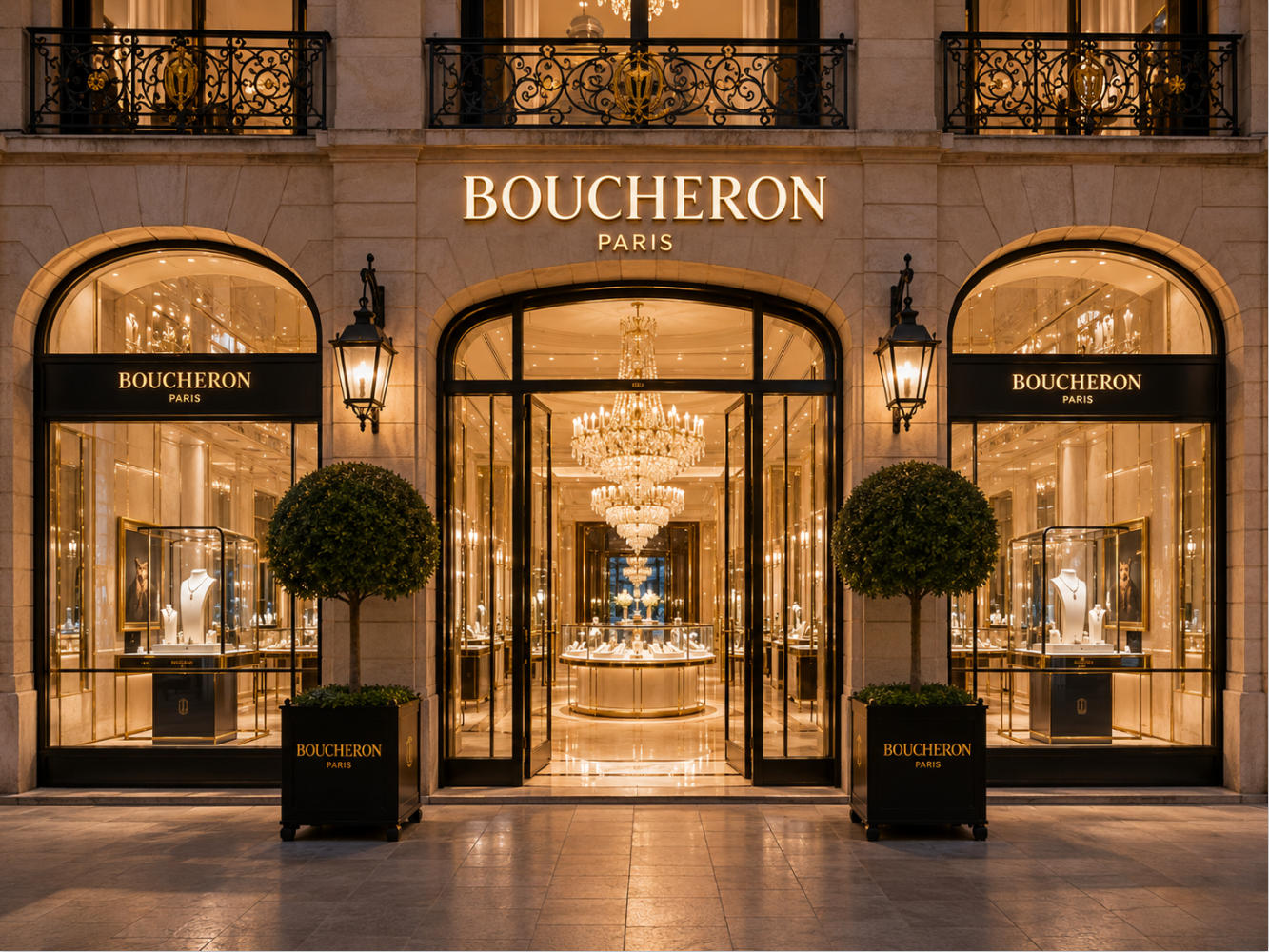 Transparent Bubble Display Stands Boucheron Place Vendome Paris Flagship
