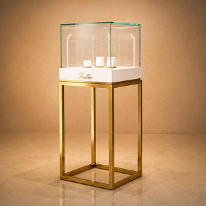 Bronze Watch Cabinet | Arched Glass Base Storage Counter Stand - Sunzen