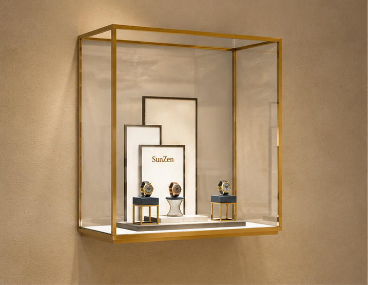 Carbon Fiber Watch Cabinet | Fold Front Multi Slot Countertop Vitrine - Sunzen