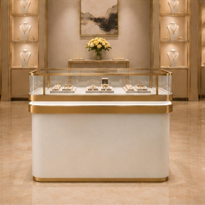 Modular Jewelry Combination Cabinet | Multi-Unit Display Suite - Sunzen 3 Multi-unit jewelry display suite applied in high-end jewelry boutique