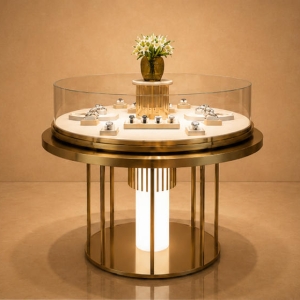 Silver Watch Unit | Arched Glass Split Base Display Stand - Sunzen 6 Silver watch unit arched glass split base single tier display stand