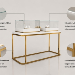 Titanium Watch Cabinet | Slim Slant Divider Low Profile Counter - Sunzen 5 Structure diagram slim slant glass divider rack titanium horology display counter