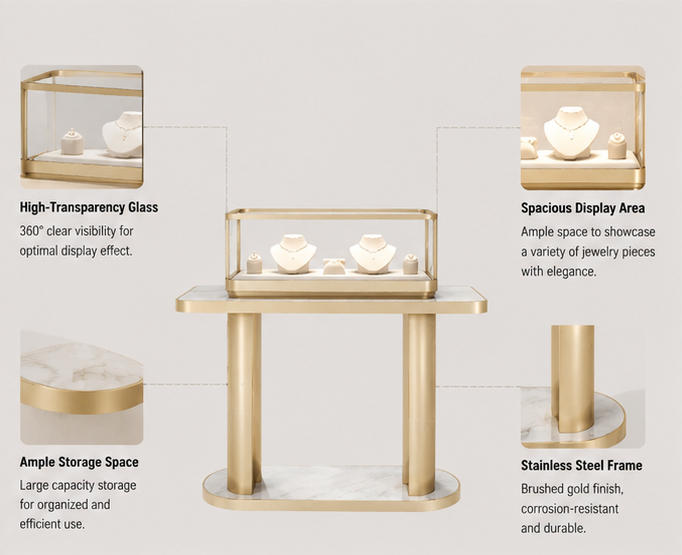 Function diagram double tier marble base pendant jewelry fixture