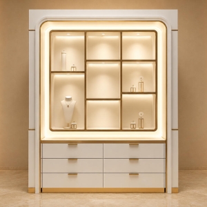 Grid Shelf Cabinet | Drawer Jewel Wallcase Backlit Niche Unit - Sunzen 2 Grid Shelf Cabinet | Drawer Jewel Wallcase Backlit Niche Unit - Sunzen