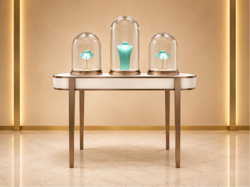 Multi Compartment Jewelry Front Showcase | Boutique Window Front Display Counter - SUNZEN 1 Multi Compartment Jewelry Front Showcase | Boutique Window Front Display Counter - SUNZEN