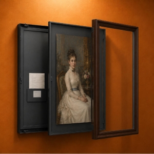 Museum Wall Display Case | Side Hinge Wood Frame Scroll Exhibition Cabinet - SUNZEN 2 Museum Wall Display Case | Side Hinge Wood Frame Scroll Exhibition Cabinet - SUNZEN