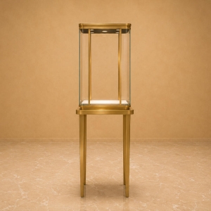 Rounded Top Vitrine | Single Tower Display Two Post Pedestal - Sunzen 2 Rounded Top Vitrine | Single Tower Display Two Post Pedestal - Sunzen