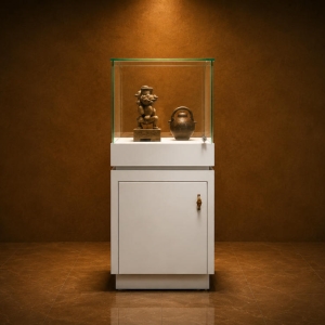 Square Storage Vitrine | Side Lock Cabinet Booth Green Edge Glass Case Compact Pedestal Unit Mixed Antique Relic Cabinet 2 Square Storage Vitrine | Side Lock Cabinet Booth Green Edge Glass Case Compact Pedestal Unit Mixed Antique Relic Cabinet