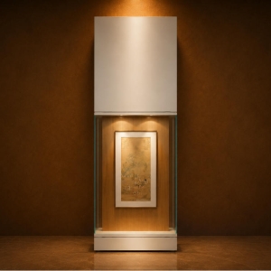Vertical Scroll Vitrine | Wood Back Wall Booth Tall Narrow Art Case Wall Hanging Painting Unit Scroll Heritage Display Cabinet 2 Vertical Scroll Vitrine | Wood Back Wall Booth Tall Narrow Art Case Wall Hanging Painting Unit Scroll Heritage Display Cabinet