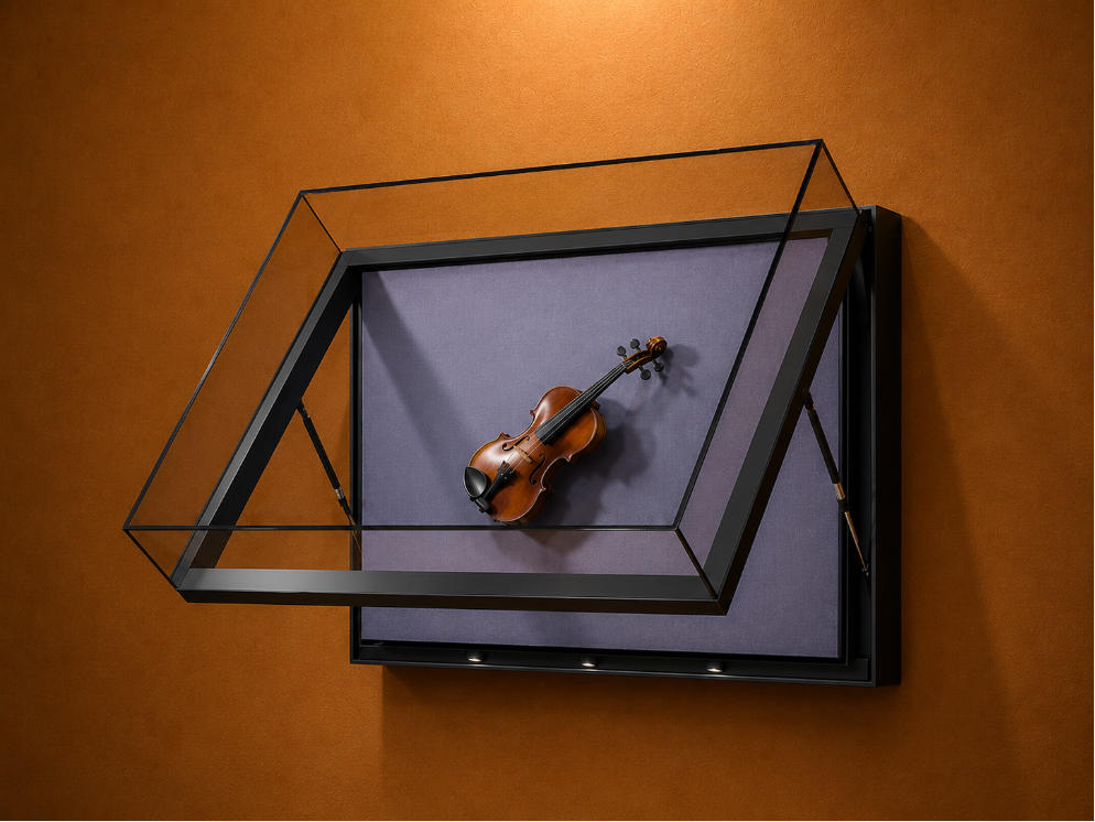Wall Mount Museum Display Case | Front Hydraulic Flip Art Showcase - SUNZEN 1 Wall Mount Museum Display Case | Front Hydraulic Flip Art Showcase - SUNZEN