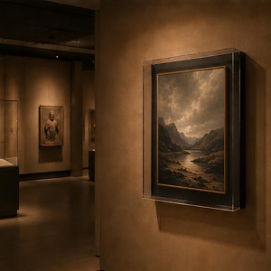 Frameless Glass Wall Museum Case | Modern Wall Mounted Museum Showcase - SUNZEN 6 Modern Frameless Glass Wall Museum Case Gallery Installation