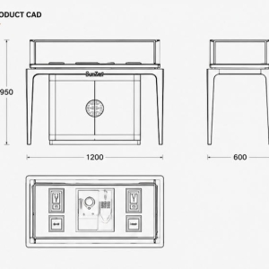 Jewelry Chinese Wood Counter | Rectangle Gold Frame Glass Jade Jewelry Showcase – Sunzen 3 Jewelry Chinese Style Wood Display Counter CAD Drawing