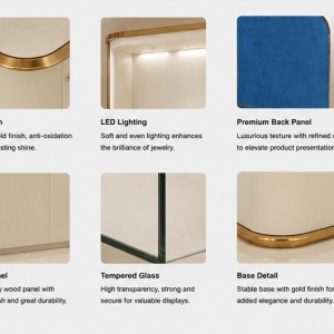 Material Craft Features of Cream Jewelry Tower