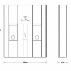 Segmented Fabric Display Wall CAD Design Drawing