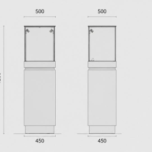 Jade Pendant Vitrine | Mini Square Jewel Booth Tall Slim Pedestal Case Spot Light Jewelry Unit Gem Artifact Display Cabinet 3 CAD layout jade pendant vitrine mini square jewel booth tall slim pedestal case spot light jewelry unit gem artifact display cabinet dimension drawing