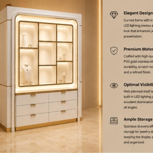 Grid Shelf Cabinet | Drawer Jewel Wallcase Backlit Niche Unit - Sunzen 5 45 render grid shelf cabinet drawer jewel wallcase backlit niche unit storage jewelry hutch segmented wall showcase feature labels