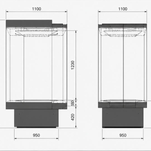 Custom Museum Display Cabinet | Diagonal Hydraulic Lift Security Showcase - SUNZEN 4 Museum Showcase Diagonal Hydraulic Mechanism CAD Drawing
